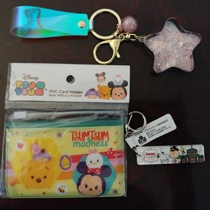 Cute keychain(s) and Tsum Tsum card holder